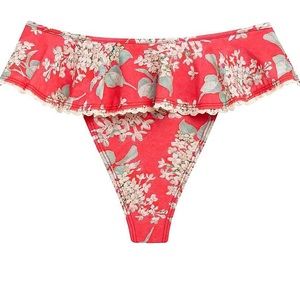 MONTCE SWIM VINTAGE FLORAL TAMARINDO RUFFLE BIKINI BOTTOM M